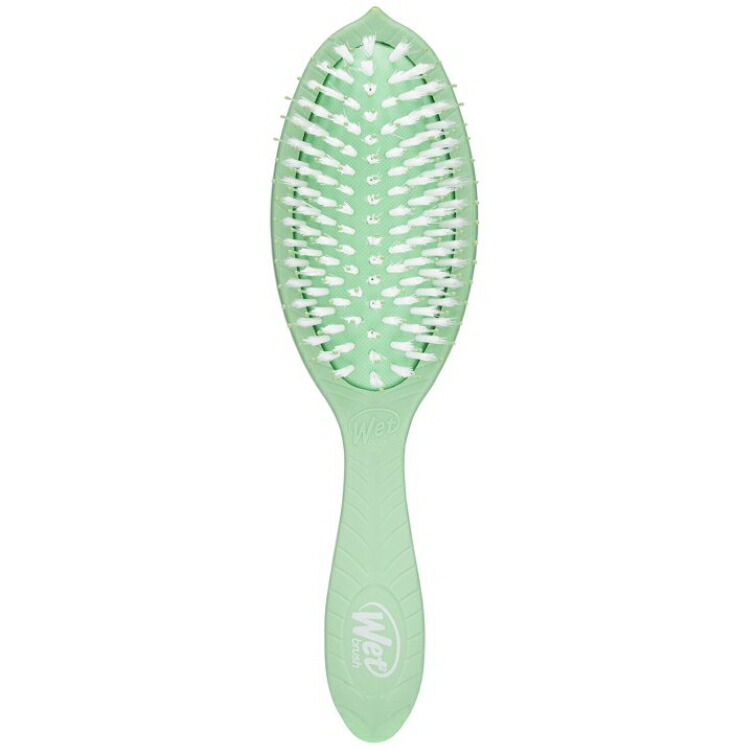 ウェットブラシ ゴーグリーン ティーツリーオイル配合 トリートメント＆シャインブラシ Wet Brush Go Green Tea Tree Oil Infused Treatment & Shine Brush 【お取り寄せ商品】