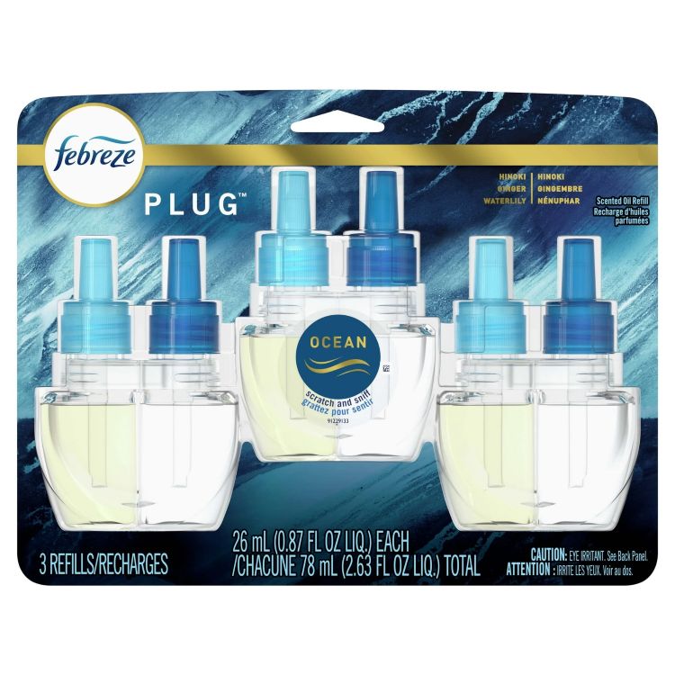 ファブリーズ プラグ式芳香剤 詰め替え用 オーシャンの香り 3個入り Febreze Plug In Air Freshener, Scented Oil Refill, Ocean, 3 Refills 【お取り寄せ商品】