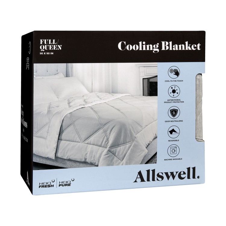 オールスウェル 冷感ブランケット テンセル素材 リバーシブル ツインサイズ Allswell Cooling Blanket, Twin - Silky Smooth Tencel, Antimicrobial, Reversible 【お取り寄せ商品】|プロテインUSA