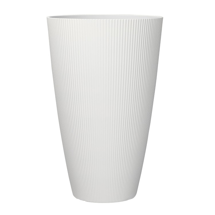 【ウォルマートPB】メインステイズ リサイクル樹脂プランター トール 約35&times;56cm クリーム Mainstays 13.9inch D x 22inch H Parker Tall Cream Recycled Resin Planter 【お取り寄せ商品】｜プロテインUSA