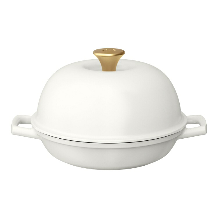 ビューティフル バイ ドリュー・バリモア 鋳鉄ブレッドオーブン 約25cm ホワイトアイシング Beautiful Enameled Cast Iron Bread Oven, 10 inch, White Icing by Drew Barrymore 【お取り寄せ商品】｜プロテインUSA