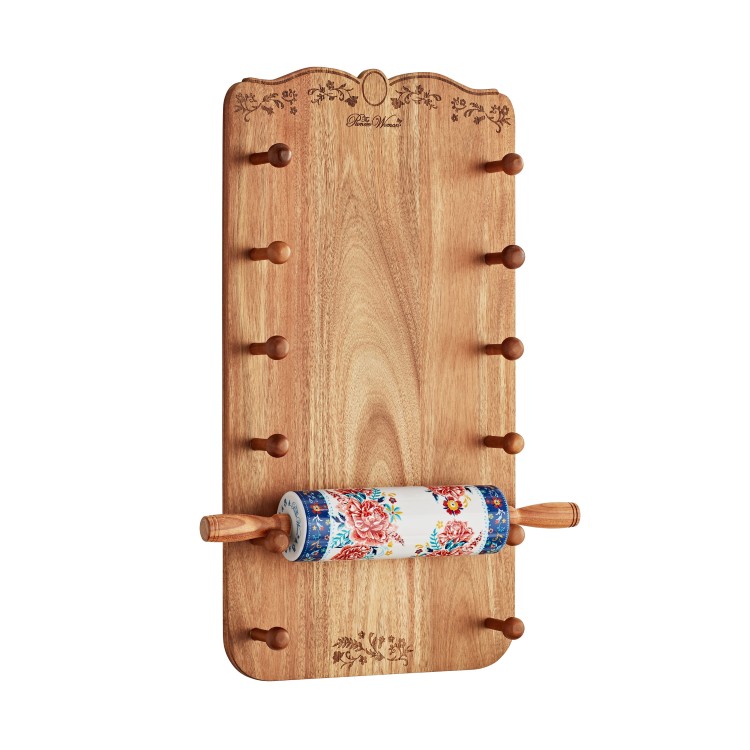 【ウォルマートブランド】パイオニアウーマン セラミック フレンチ麺棒 66cm スタンド付き The Pioneer Woman 26-Inch Ceramic French Rolling Pin Dough Roller with Holder 【お取り寄せ商品】