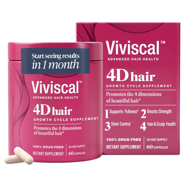 ヴィヴィスカル 4D ヘアグロースサイクル サプリメント 女性用 30日分 60粒 Viviscal 4D Hair Growth Cycle Supplements for Women, 60 Count 【お取り寄せ商品】