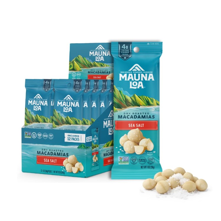 マウナロア シーソルト ロースト マカダミアナッツ 12袋入り Mauna Loa Sea Salt Roasted Macadamia Nuts, 12 Pack of 1 oz Single Serve Snack 【お取り寄せ商品】