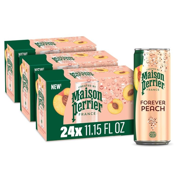 メゾンペリエ アルティメット スパークリング ウォーター ピーチフレーバー 330ml 8缶×3パック Maison Perrier Ultimate Sparkling Water Peach Flavored 11.15 Fl Oz Cans, 8 Count, 3 Pack【お取り寄せ商品】【合わせて買いたい】