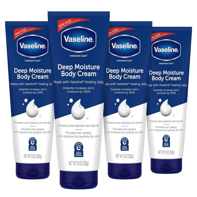 ヴァセリン インテンシブ ケア ボディクリーム ディープ モイスチャー 4 パック Vaseline Intensive Care Body Cream Deep Moisture 4 pk 【お取り寄せ商品】【合わせて買いたい】
