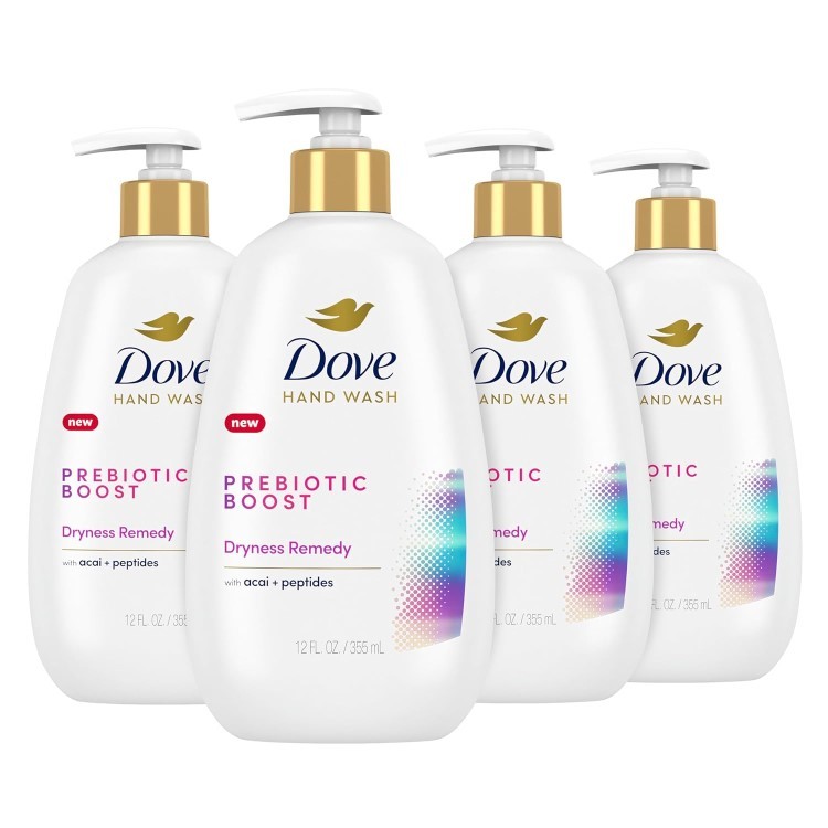 ダヴ プレバイオティック ブースト ハンドウォッシュ 4 個入り Dove Prebiotic Boost Hand Wash Dryness Remedy 4 Count 【お取り寄せ商品】【合わせて買いたい】