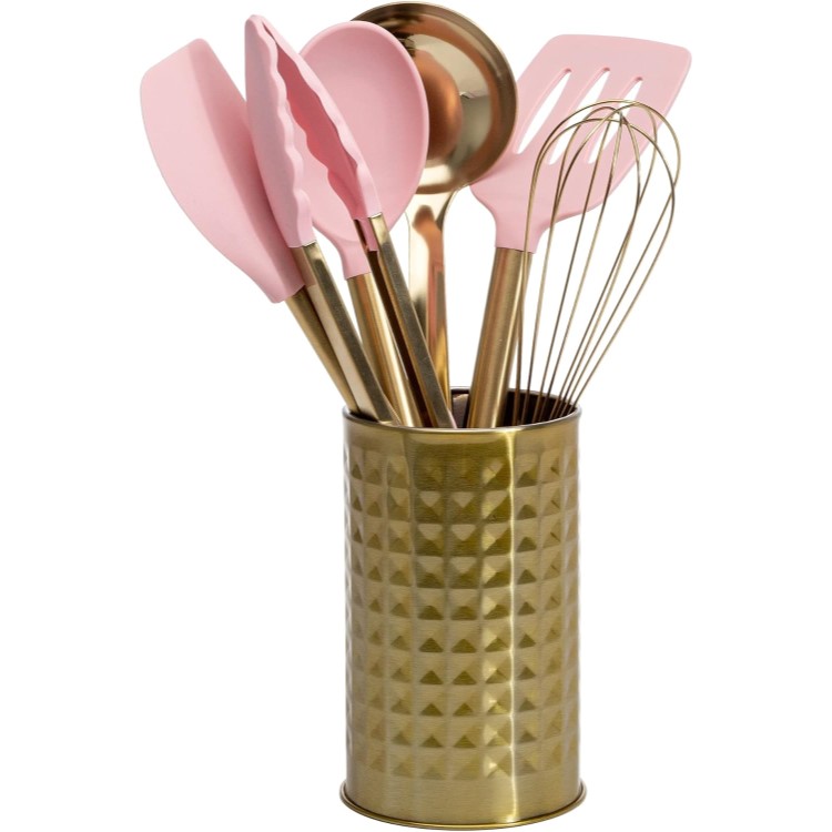 パリスヒルトン キッチンセットツール シリコン製 7個 Paris Hilton Kitchen Set Tool Crock with Silicone Cooking Utensils 【お取り寄せ商品】【合わせて買いたい】