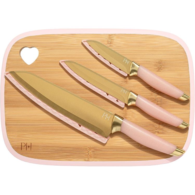 パリスヒルトン リバーシブル 竹製カッティグボード まな板 カトラリーセット Paris Hilton Reversible Bamboo Cutting Board and Cutlery Set 【お取り寄せ商品】【合わせて買いたい】｜プロテインUSA 11,488円
