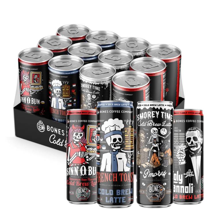 ボーンズコーヒーカンパニー バラエティパック フレーバーラテ コーヒー 約325ml (12パック) Bones Coffee Company Variety Pack Flavored Latte Coffee 11 Fl Oz (12 Pack) 【お取り寄せ商品】【合わせて買いたい】