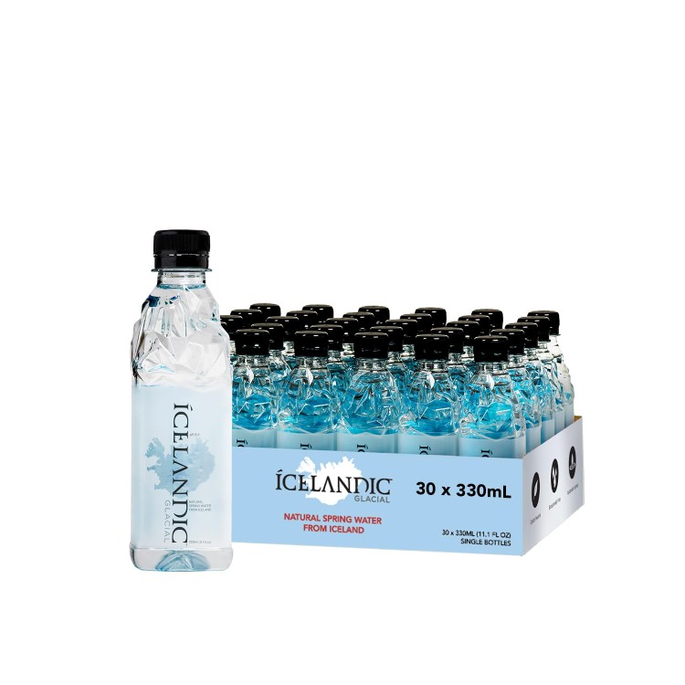 アイスランド 氷河天然湧出アルカリ水 約330ml (30 個入り) Icelandic Glacial Natural Spring Alkaline Water, 11.16 Fl Oz (30 Count) 【お取り寄せ商品】【合わせて買いたい】｜プロテインUSA