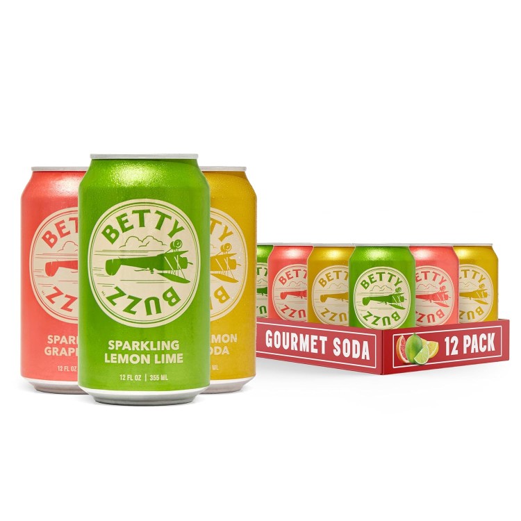 ベティバズ プレミアム スパークリングソーダ シトラス バラエティパック ブレイク・ライヴリー (12 缶パック) Betty Buzz Premium Sparkling Soda Citrus Variety Pack by Blake Lively (12 Pack Cans) 【お取り寄せ商品】