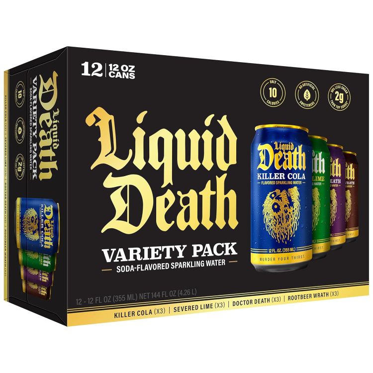リキッドデス ソーダ フレーバー スパークリングウォーターバラエティパック 12パック Liquid Death, Soda-Flavored Sparkling Water Variety Pack, 12-Pack (12oz Cans) 【お取り寄せ商品】【合わせて買いたい】