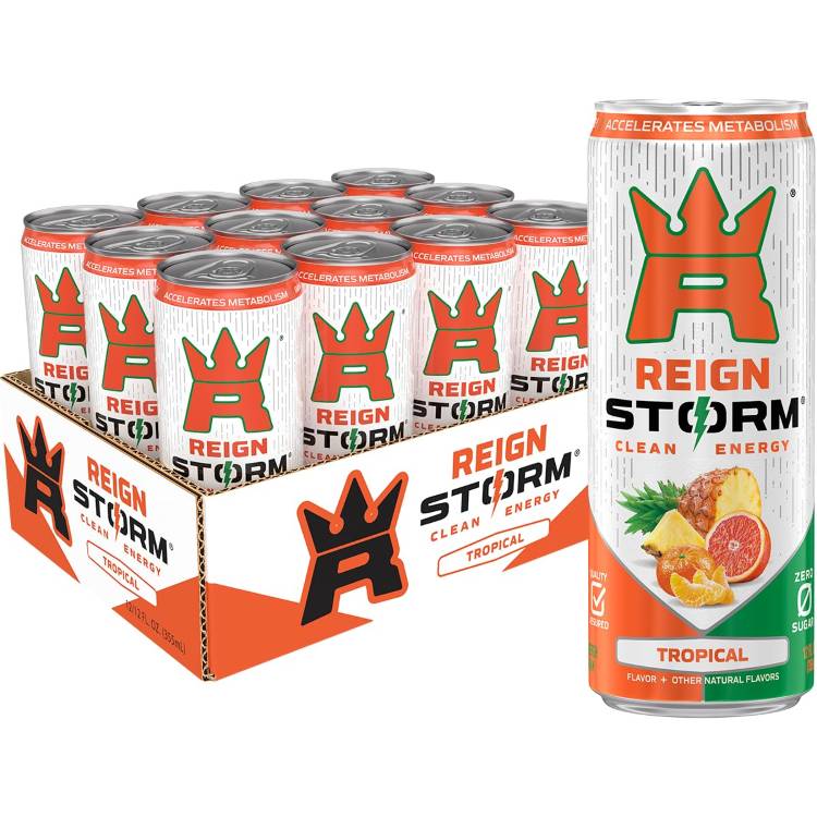 レインストーム トロピカル エナジードリンク 355ml 12本入り REIGN Storm, Tropical, Energy Drink, 12 Fl Oz (Pack of 12) 【お取り寄せ商品】【合わせて買いたい】