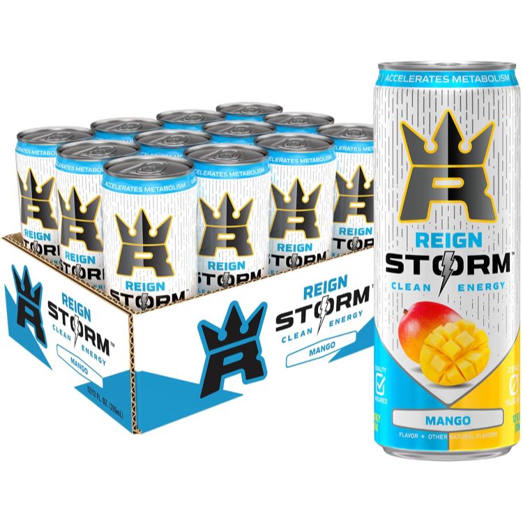 レインストーム マンゴー エナジードリンク 355ml 12本入り REIGN Storm, Mango Energy Drink, 12 Fl Oz (Pack of 12) 【お取り寄せ商品】【合わせて買いたい】