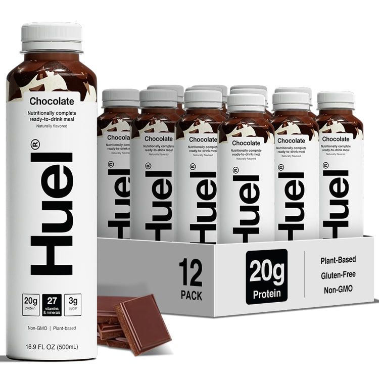 ヒュエル RTD チョコレート ミールリプレイスメント ドリンク 500ml 12本パック Huel Ready-to-Drink Chocolate Meal Replacement Drink 16.9 Fl Oz 12 Pack 【お取り寄せ商品】|プロテインUSA
