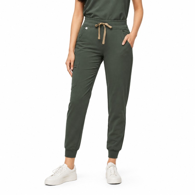 フィグス レディース ザモラ ジョガー スクラブパンツ プチ丈 モス S FIGS Zamora Jogger Scrub Pants Petite Fit Moss Small 【お取り寄せ商品】｜プロテインUSA