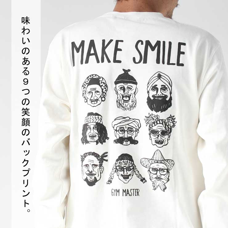アウトドア商標名 Tyシャツ ロンt メンズ ブランド 体操場主公 Tシャツ ロング上背 Gym Master Make Smile ロンtee G 長袖tシャツ 長袖 レディース 三春 サマー 春夏 軍営 ファッション Cannes Encheres Com