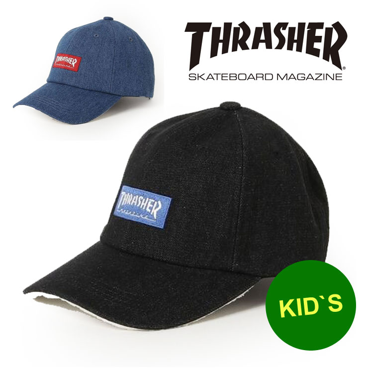 帽子 キッズ スラッシャー キャップ Thrasher Box Logo デニム ボア キャップ th C72k 男の子 女の子 子供 小学生 Uvカット 紫外線対策 Educaps Com Br