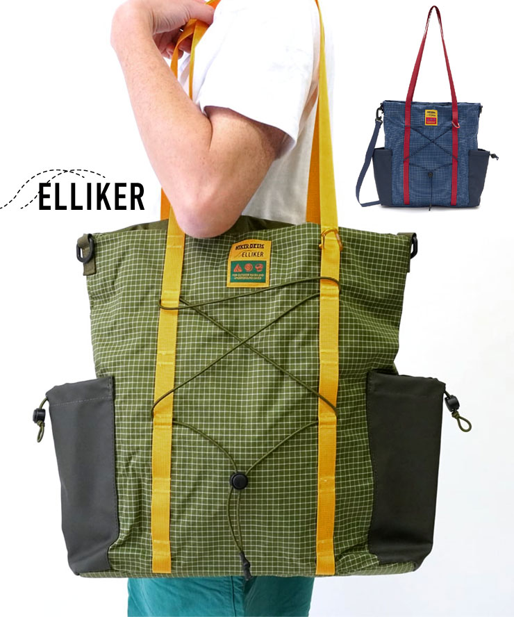 トートバッグ メンズ レディース 春夏 ELLIKER エリ鉄道車両 Hikerdelic ハイカーデリック Carston Tote Bag 13L 221278580 再利用ポリエステル
