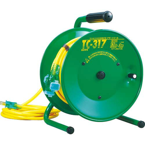 ハタヤ逆配電型コードリールシンディテモートリール単相100V17+3mTC-317