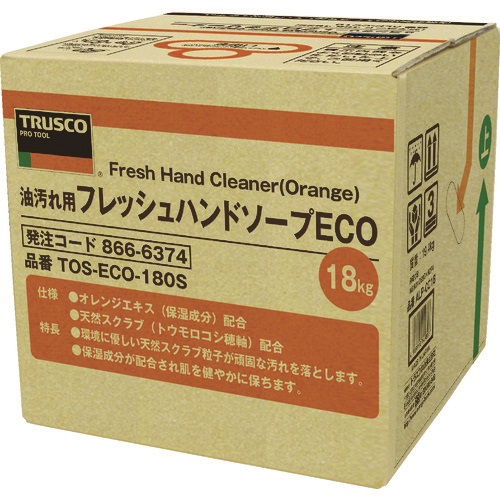 TRUSCO フレッシュハンドソープECO 18L 詰替 バッグインボックスTOS-ECO-180S　TOSECO180S｜Pro Tool Shop
