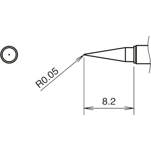 白光 こて先ＩＳ型 ４００℃ T38-02IS