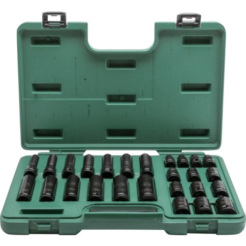SATA薄肉インパクトソケットセット(6角)差込角12.7mm(26点)ST34399T｜Pro Tool Shop