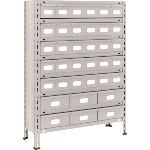 TRUSCO スチールラック 軽量棚875X300X1200スチール引出小X30大X6 43V-808A5B2