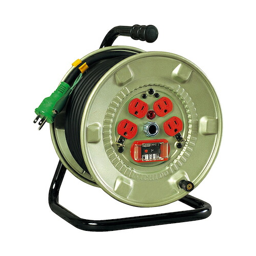NICHIDO 電工ドラム 100V 過負荷漏電保護兼用ブレーカー付 20m NNP-EK24