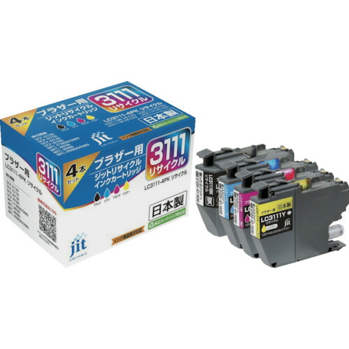 楽天市場】ジット リサイクルインク ブラザー LC111−4PK 用