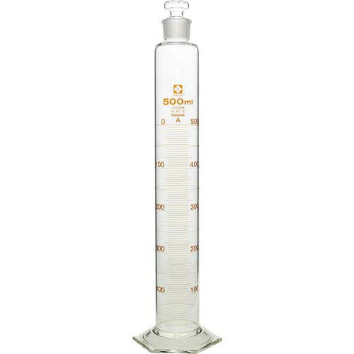 ＳＩＢＡＴＡ 有栓メスシリンダー カスタムＡ ５００ｍＬ 026580-500