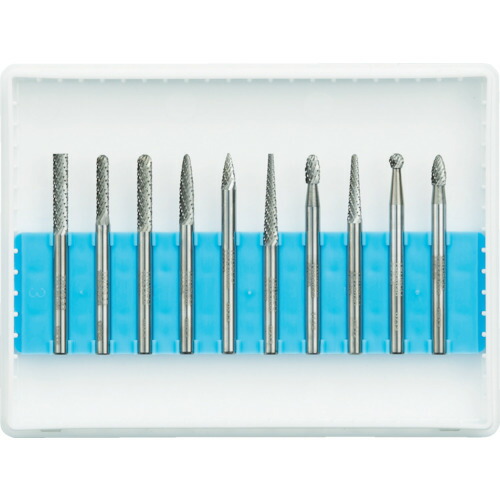 TRUSCO 超硬バーセットAシリーズ 軸3mm 刃径3mm 10本セット　TBA03010S