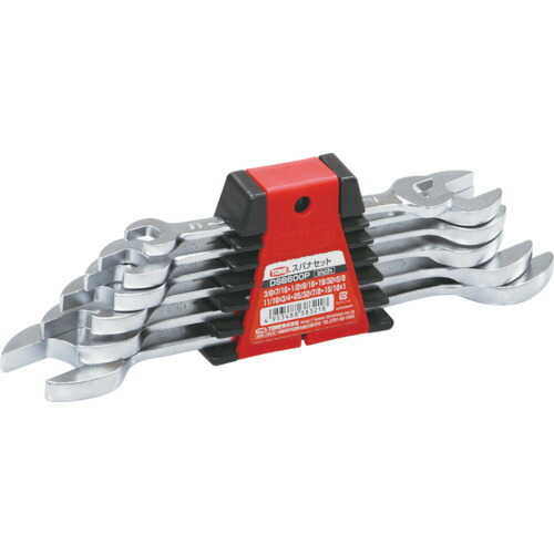 楽天市場】トップ工業 インチ規格 6丁組ヤリ形ライナースパナセット 5