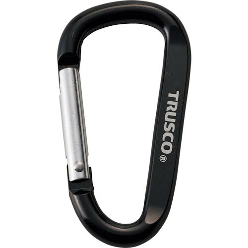 TRUSCO まとめ買い カラビナ 線径6mmX60mm D型 ブラック100個 TKN660BKBOX