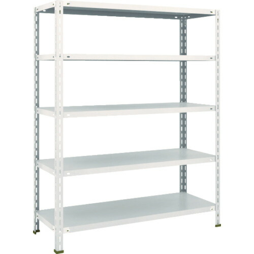 TRUSCO スチールラック 軽量棚 中棚ボルトレス型1200X450X1500 5段 L54X-15