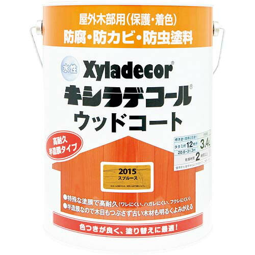 KANSAI水溶性XD木材厚地の外套Sスプルース3.4L00097670470000