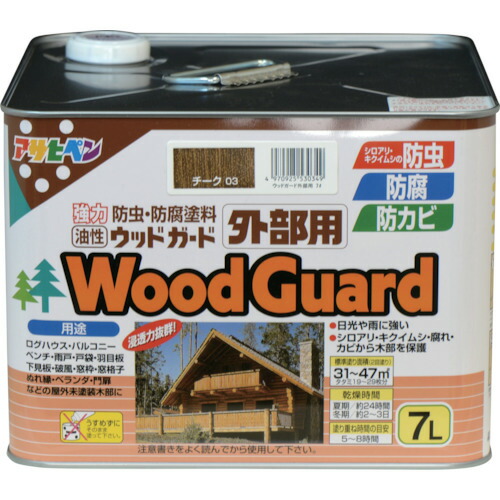 アサヒペン 白木かばい立て外の方用 7L チーク 530349