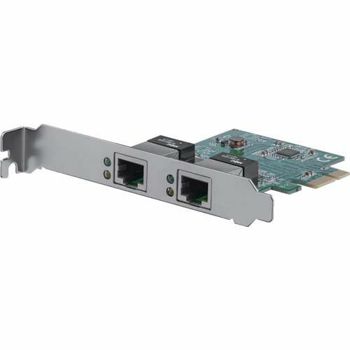 StarTech LANカード／PCIeE／x1／2x RJ45／10／100／1000Mbps／Win ＆ Mac ST1000SPEXD4