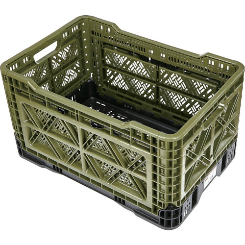 TRUSCO サイドオープン型折りたたみメッシュコンテナ48L OD TRMPBS48OD