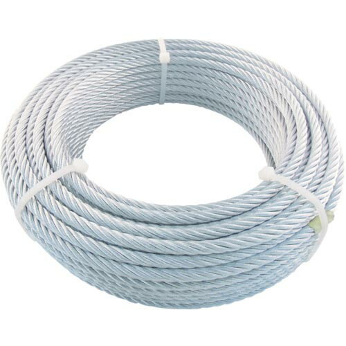 TRUSCO JIS規格品メッキ付ワイヤロープ (6X19)6mmX30m JWM-6S30