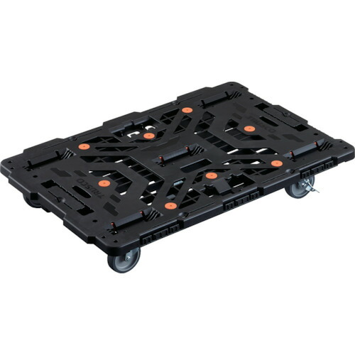 TRUSCO 繋ぎ合わせる式脂製平台車 ビートル 900X600 自在5輪 内2輪ストッパー付 BT900J5S2-E100
