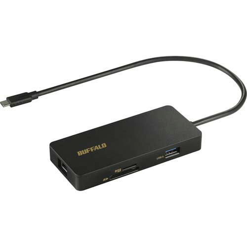 BUFFALO Type-C繋ぎ合わせる 縛ステイション PD相応う CR付 黒いこと LUD-U3-CGCBK