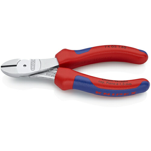 KNIPEX 強力型ニッパー 140mm コンフォートハンドル(クロムメッキ) 7405-140