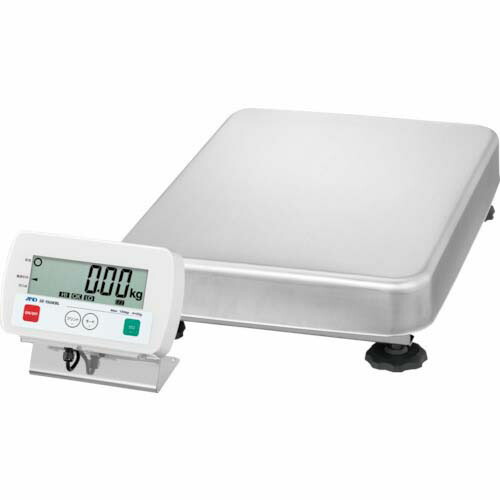 A＆D 防塵・防水デジタル台はかり SEシリーズ(セパレート型・ポールなし) ひょう量150kg 最小表示20g 計量皿寸法W390*D530mm SE150KBL