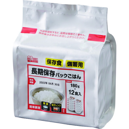 IRIS (※軽税)310621 長日月保護すること容器に並べるごはん 4袋入り口・入口(1袋\u003d180g*12食容器に並べる) 310621