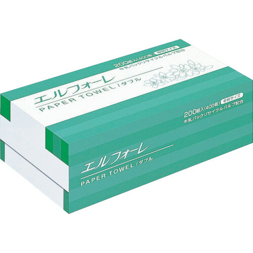 エルフォーレ ペーパータオルダブル 200組*30パック入(中判) エリエール 623043