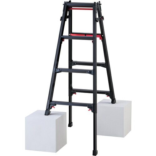 楽天市場】脚立 はしご兼用脚立 4段 4尺ブラック 上部操作 シャガマン