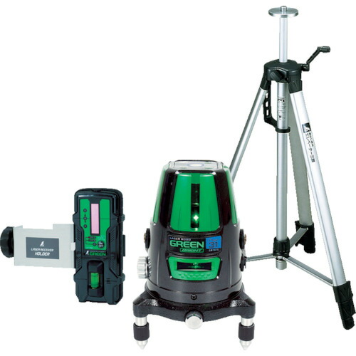 シンワ レーザーロボグリーンNeo31BRIGHT受光器・三脚セット