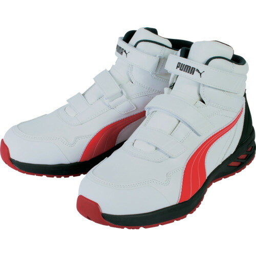 PUMA プーマセーフティ 乗馬者2.0 白いこと＆赤いこと ミッド 25.0 63.356.0-25.0
